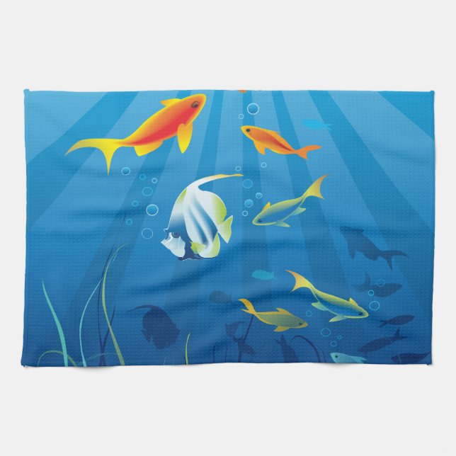 Underwater 3 Kitchen Towels (Horizontal)