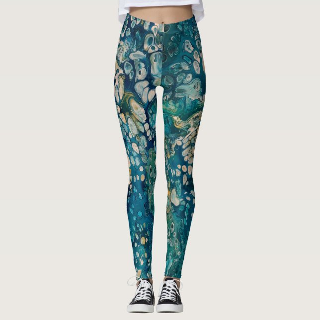 Underwater Abstract Fantasy Leggings (Front)