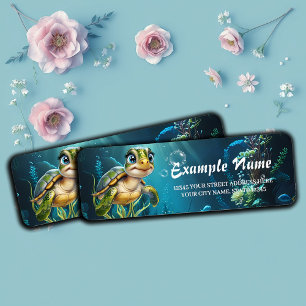 Underwater adventures with the cheerful turtle.