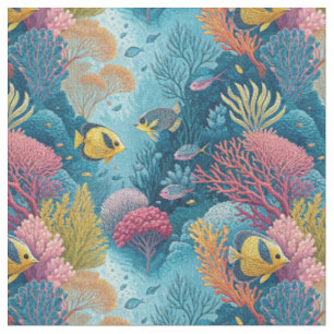 Underwater Aquatic Ocean Sea Life Marine Fishes Fabric