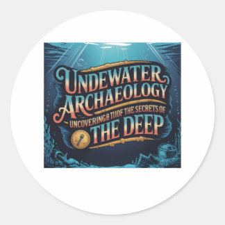 underwater archaeology classic round sticker