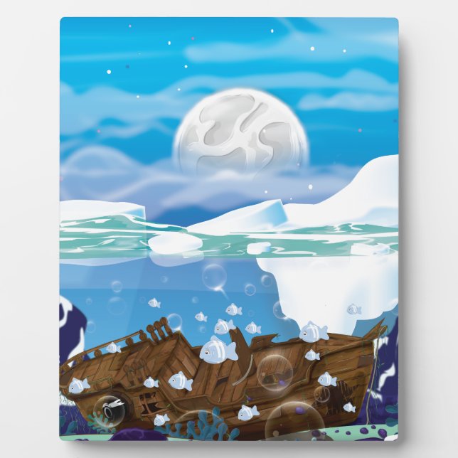 Underwater Arctic Shipwreck Plaque (Front)