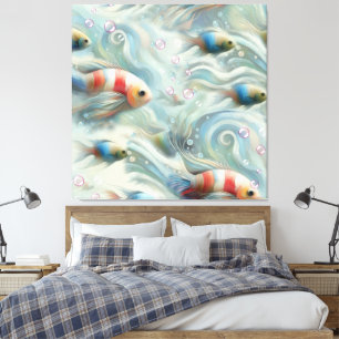 Underwater Art of Fish & Coral in Acrylic Canvas Print