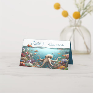 Underwater Art of Fish & Coral in Acrylic Place Card