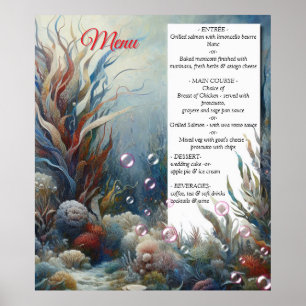 Underwater Art of Fish & Coral in Acrylic Poster