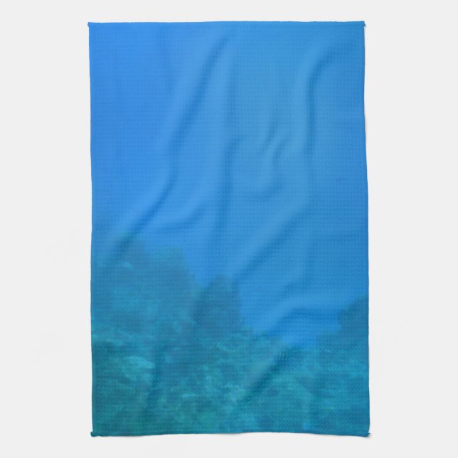 Underwater Background Scene Kitchen Towel (Vertical)