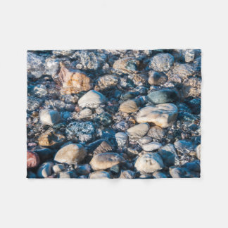 Underwater Beach Stones Glow with Colour Fleece Blanket