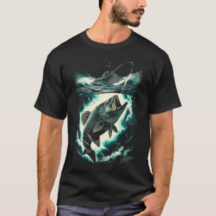 Underwater Clash Fishing Design T-Shirt