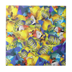 Underwater. Coral reef.Pattern Tile