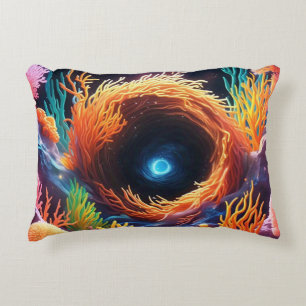 Underwater Coral Vortex Accent Pillow
