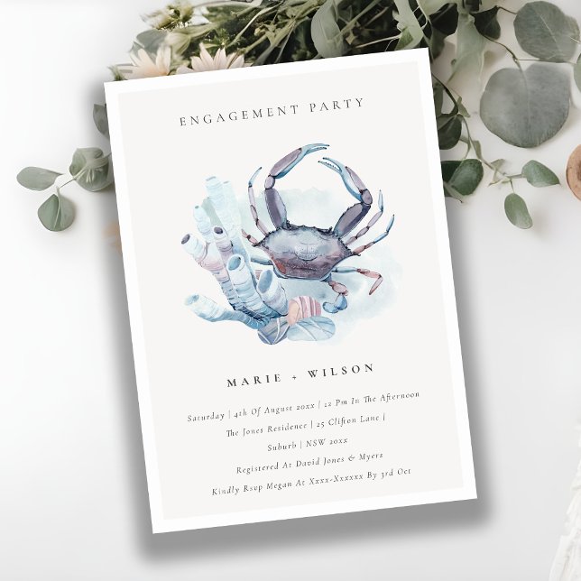 Underwater Crab Coral Costal Engagement Invite (Creator Uploaded)