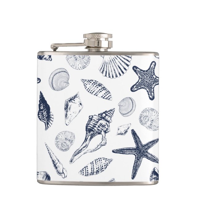 Underwater creatures hip flask (Front)