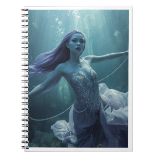Underwater Crystal Alien Woman – Fantasy Sci-Fi Notebook