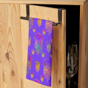 Underwater Dancing Rainbows Deep Kitchen Towel