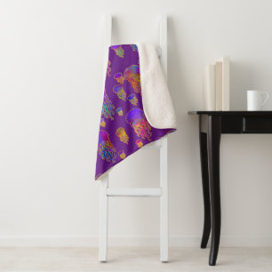 Underwater Dancing Rainbows Spiritual Sherpa Blanket