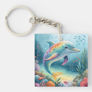 Underwater Dolphin Keychain