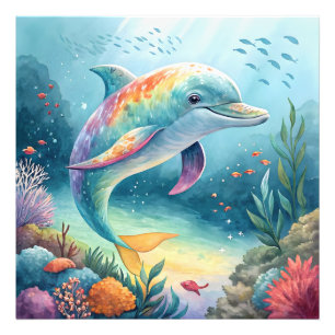 Underwater Dolphin Photo Print