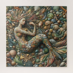 Underwater Dreamscape: The Coral Mermaid Jigsaw Puzzle