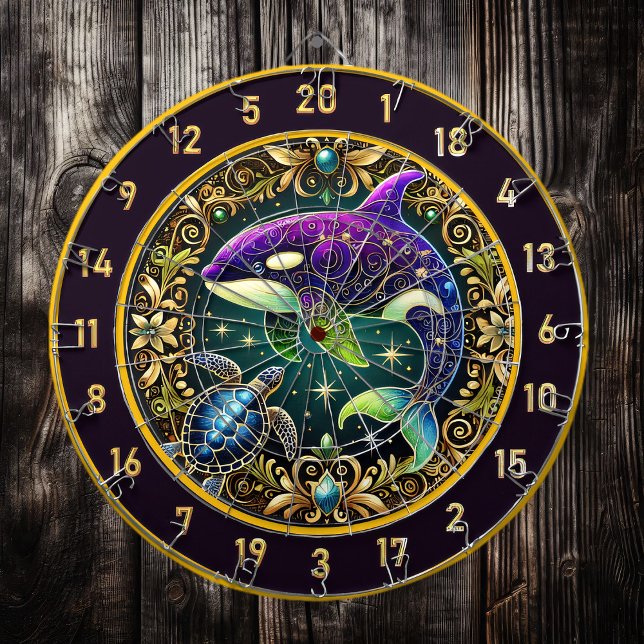 Underwater Elegance Orca Dartboard Decor (Creator Uploaded)