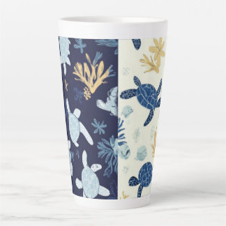 "Underwater Escape – Sea Turtle Art  Latte Mug