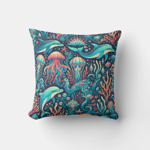 Underwater Fantasy Throw Pillow