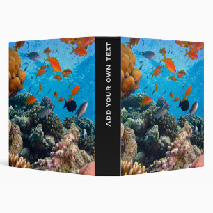 Underwater Fish and Coral Scene Personalised Binder