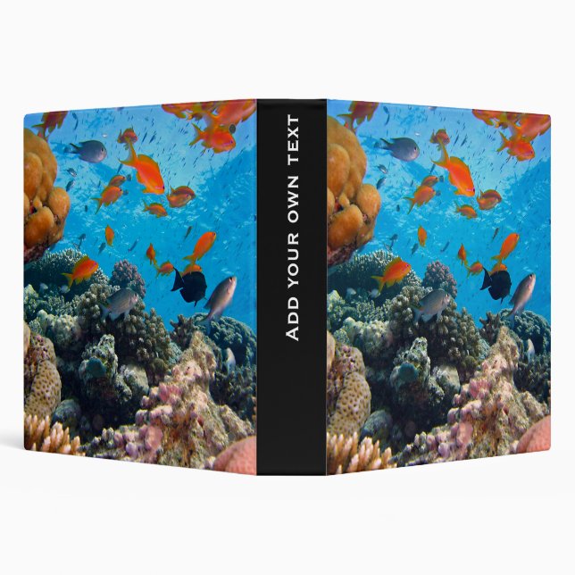 Underwater Fish and Coral Scene Personalised Binder (Background)