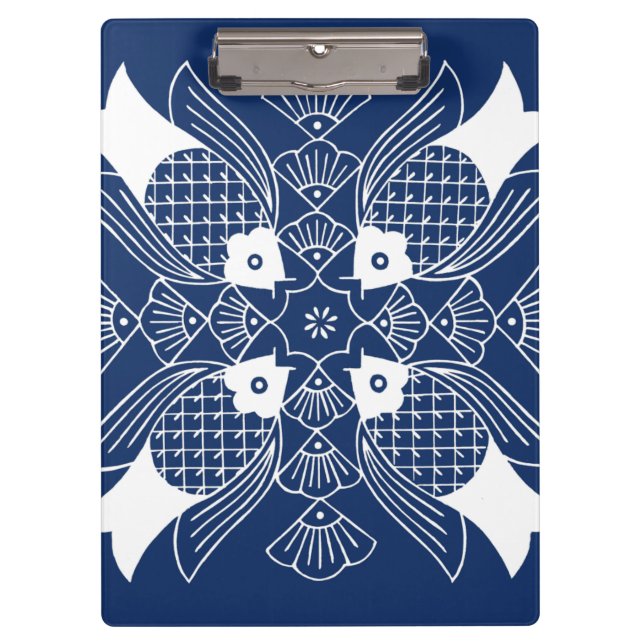 Underwater Fish Design with Blue Background Clipboard (Front)