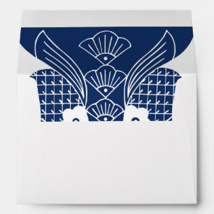Underwater Fish Design with Blue Background Envelope