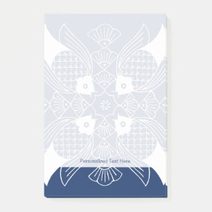 Underwater Fish Design with Blue Background Post-it Notes