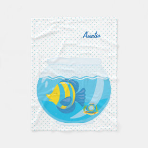 Underwater fish fleece blanket