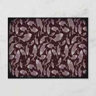 Underwater Fish Pattern Postcard