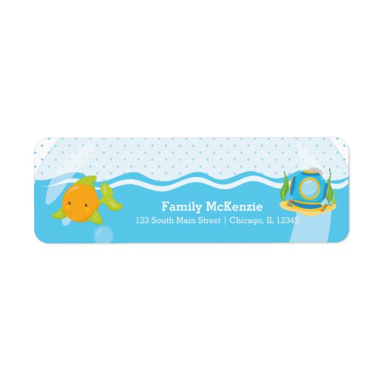 Underwater fish return address label