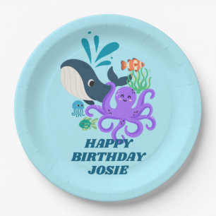 Underwater Friends Party Child Birthday Paper Plate