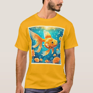 Underwater Goldfish Art T-Shirt