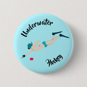 Underwater Hockey 2 Inch Round Button