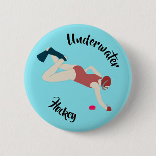 Underwater Hockey 2 Inch Round Button