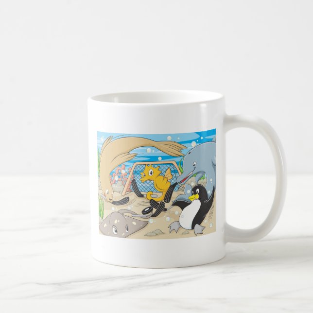 Underwater Hockey by Animals Coffee Mug (Right)