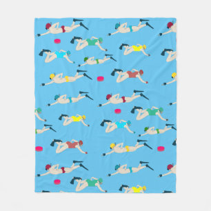 Underwater Hockey Fleece Blanket