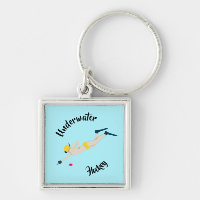 Underwater Hockey Keychain (Front)