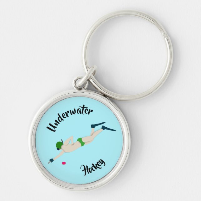Underwater Hockey Keychain (Front)