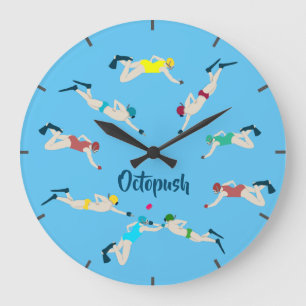 Underwater Hockey Large Clock