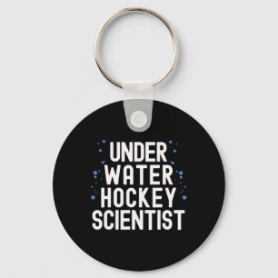 Underwater Hockey Player Swimming Team Sport Quote Keychain