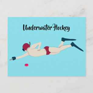 Underwater Hockey Postcard
