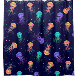Underwater jellyfish world: bright pattern.