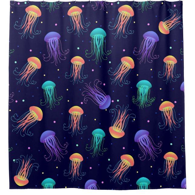 Underwater jellyfish world: bright pattern. (Front)