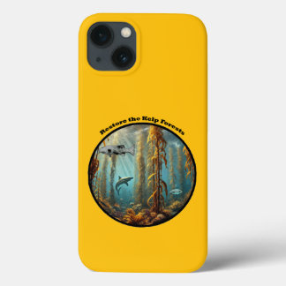 Underwater Kelp Forest with Fish and Lobster URM iPhone 13 Case