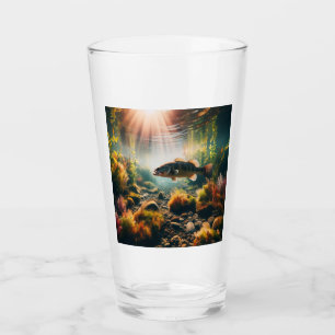 Underwater large mouth bass glass