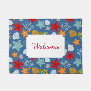 Underwater Life Pattern   Add Your Text Doormat