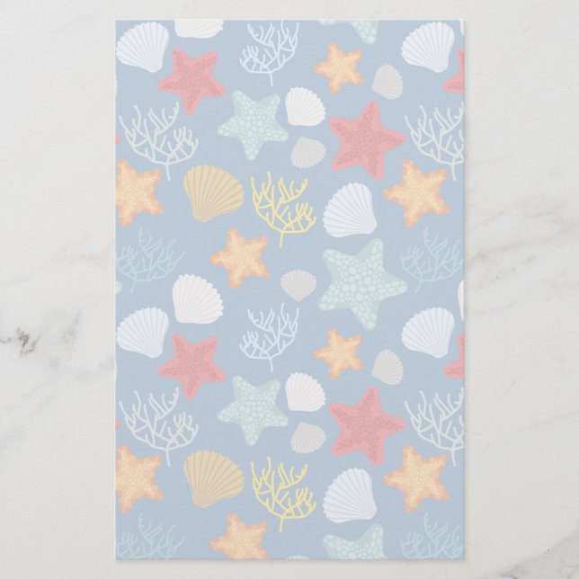 Underwater Life Pattern Stationery (Front)